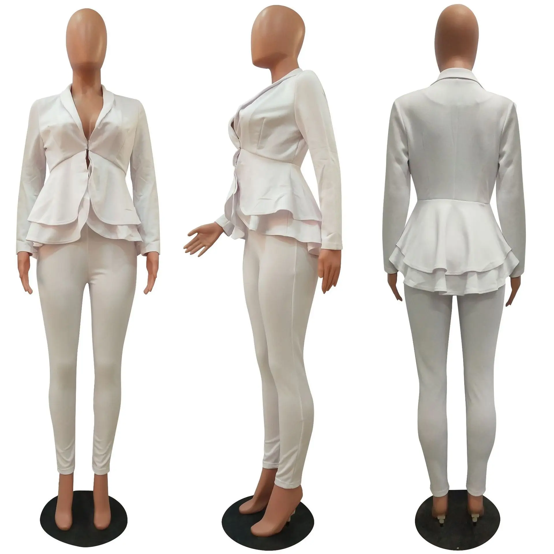 

2020 Female Formal Elegant Office Work Wear Uniform Ol Ladies Trousers Blazers Jacket With Tops Pant Suits 2 Pieces Sets Clothes