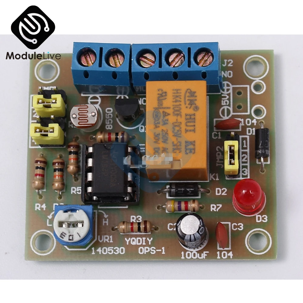 Модуль переключателя управления светильник DIY Kit с реле 5 в LM393 электронный Borad