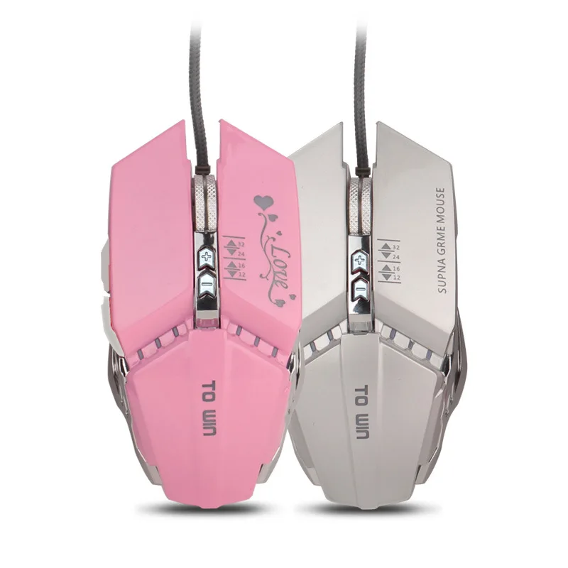 Проводная игровая мышь Usb металлическая Механическая Макросъемка компьютерная