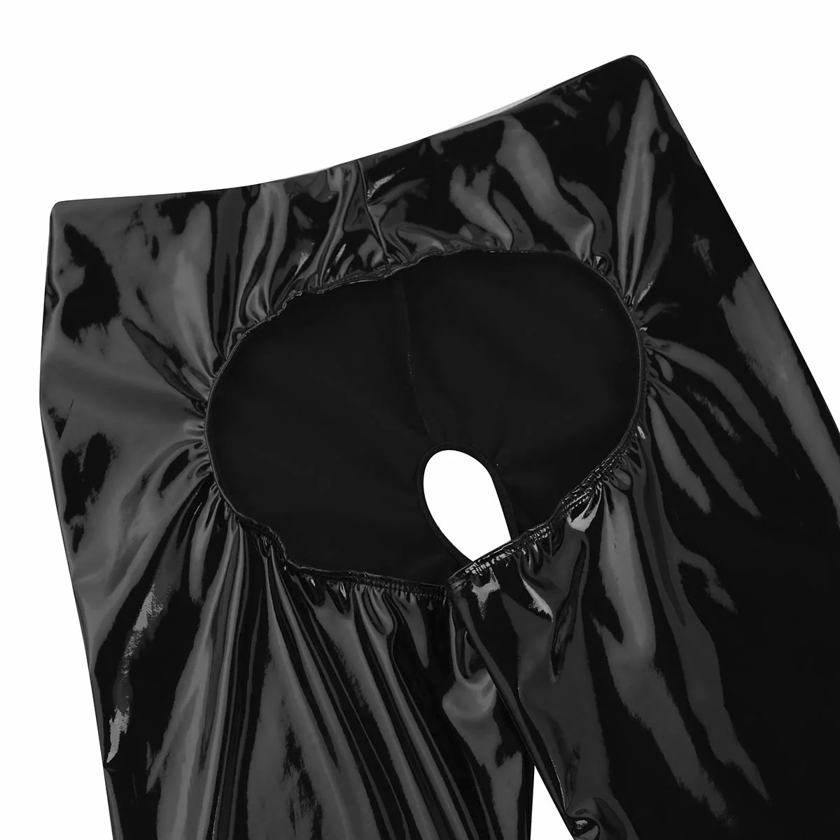 

Erotic Women Crotchless latex pants Lingerie Patent Leather Open Crotch Leggings Skinny Stretchy Pants Trousers Costume Clubwear