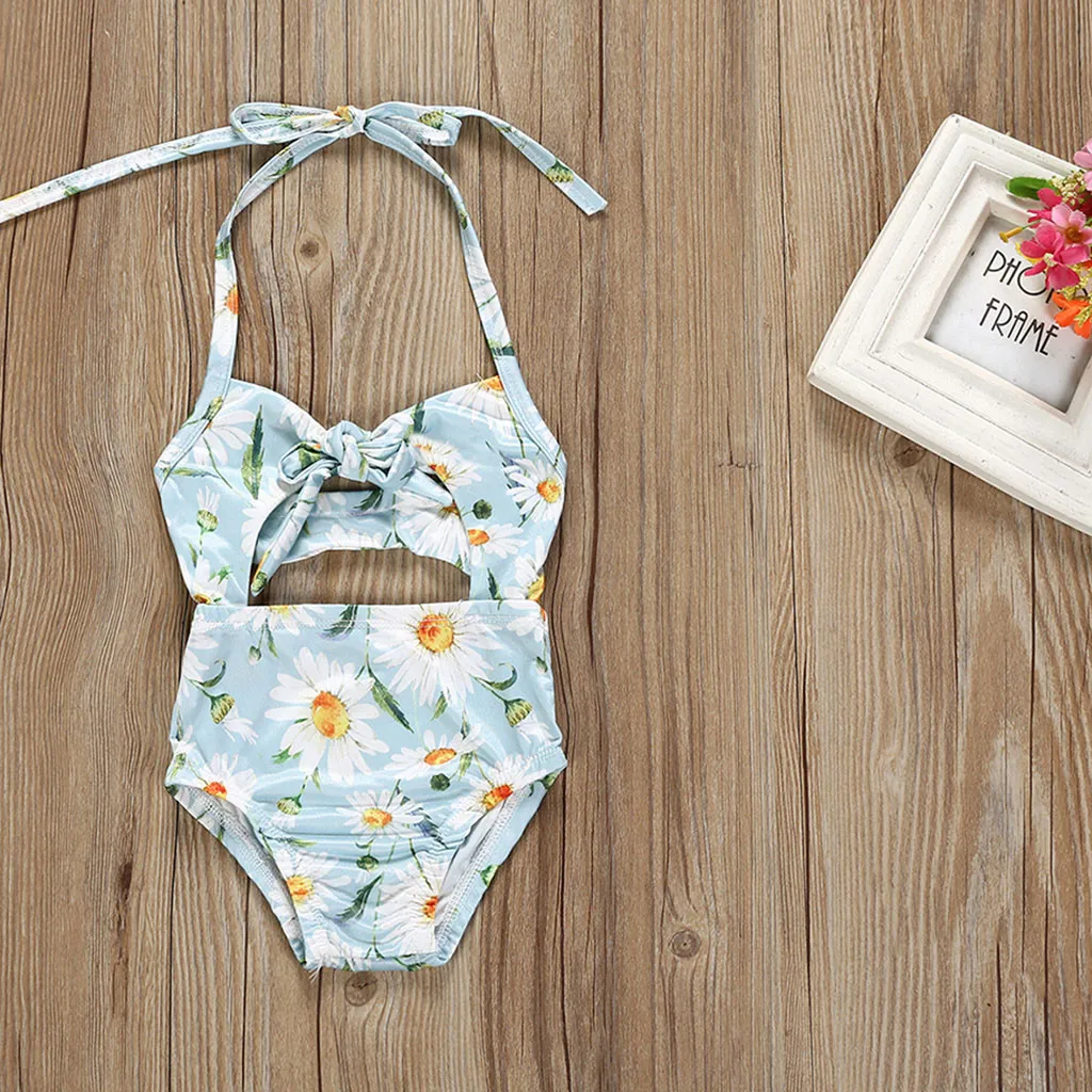 Детская одежда для купания жилет с цветочным принтом маленьких девочек летняя