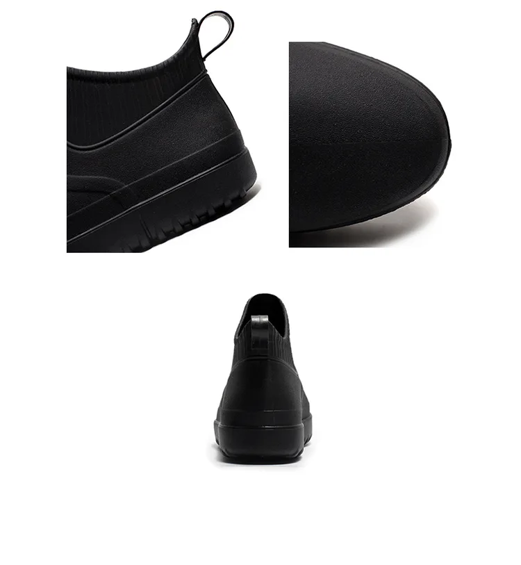 Ботинки мужские резиновые модные водонепроницаемые сапоги для шеф повара