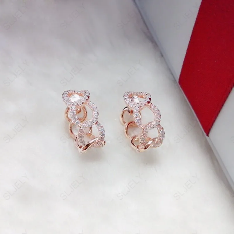 Женские серьги-кольца из серебра 925 пробы с фианитом | Украшения и аксессуары