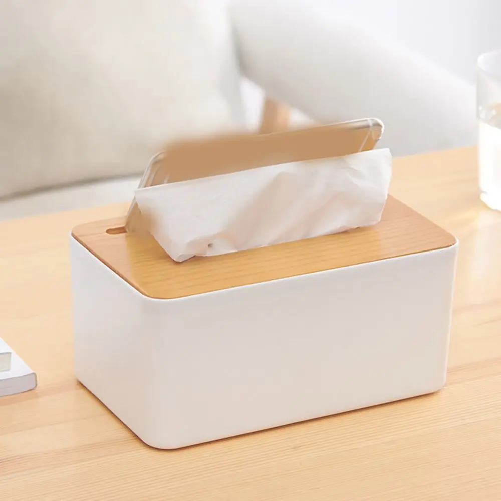 Пластиковый ящик для салфеток Деревянный чехол дома держатель автомобильных