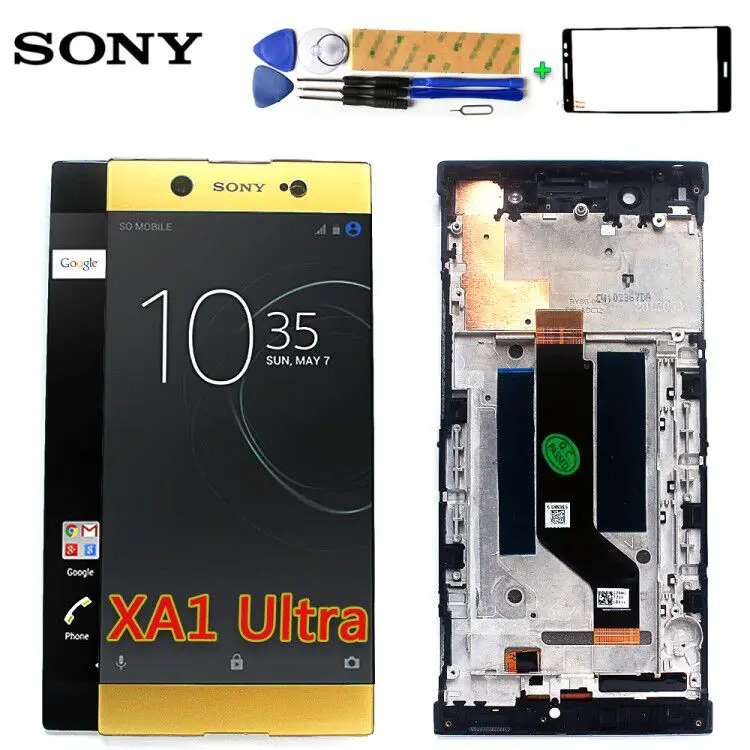 Для SONY Xperia XA1 Ultra 6 0 дюймовый ЖК экран дигитайзер для Sony C7 сборка рамка с сенсорным