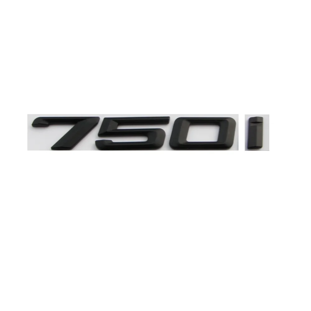 

Matte Black ABS Number Letters Word Car Trunk Badge Emblem Letter Decal Sticker for BMW 7 Series 750i
