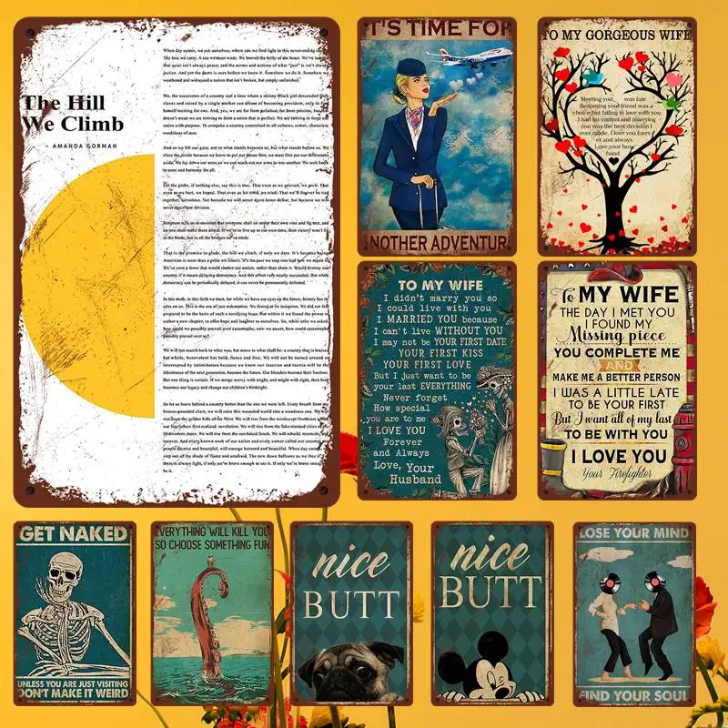 

Vintage Pulp Fiction Lose Your Mind Find Your Soul Vintage Metal Sign Retro Decor For Wall Bar Home Pub Tin Sign Posters