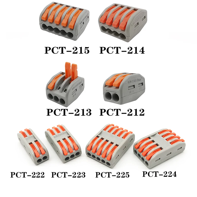 30/50/100pcsFast умный дом компактный проводное соединение пуш ап в проводке клеммной