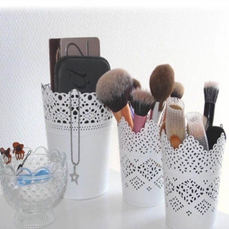 Кружевная Цветочная ваза для растений горшок Ручка кисти макияжа держатель