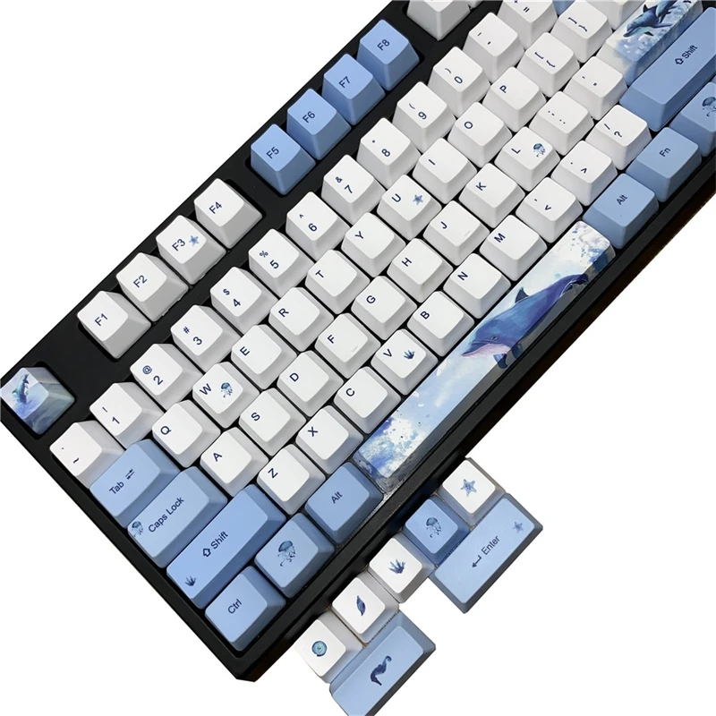 

Suitable for Keycaps Full Set Mechanical Keyboard Keycaps PBT Dye-Sublimation Keycap GK61