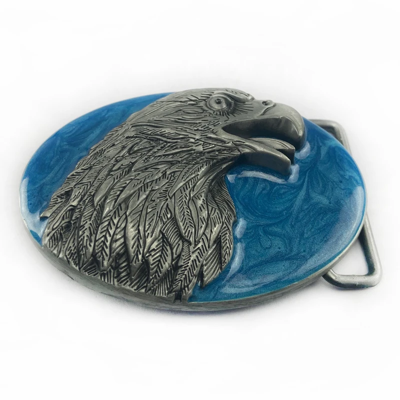 Ковбойская пряжка для ремня с орлом металлическая 3D Пряжка головы орла винтажная