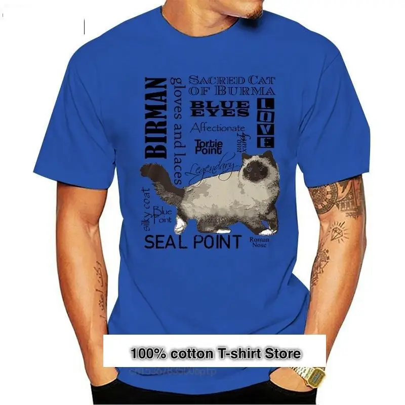 

Camiseta de hombre Birman-gato sagrado de Бирма, camisa para mujer