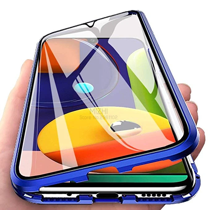 

Двухсторонний стеклянный чехол для Samsung Galaxy A50S, магнитные металлические чехлы-бамперы для Samsung A50S, A, 50 s, A50 S, чехол с защитой от непогоды для ...