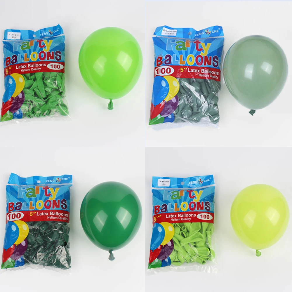 

5/10/18 дюймов зеленые латексные воздушные шары в стиле ретро зернистость зеленые фрукты светильник-зеленые зернистость для украшения дня рож...