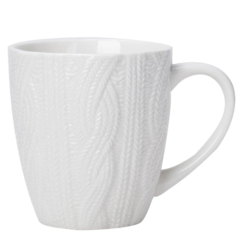 Керамические кружки из белой шерсти в скандинавском ретро-стиле объемная