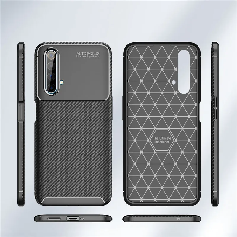 Чехол для OPPO Realme X3 SuperZoom X50 X50M мягкий корпус из углеродного волокна защитный