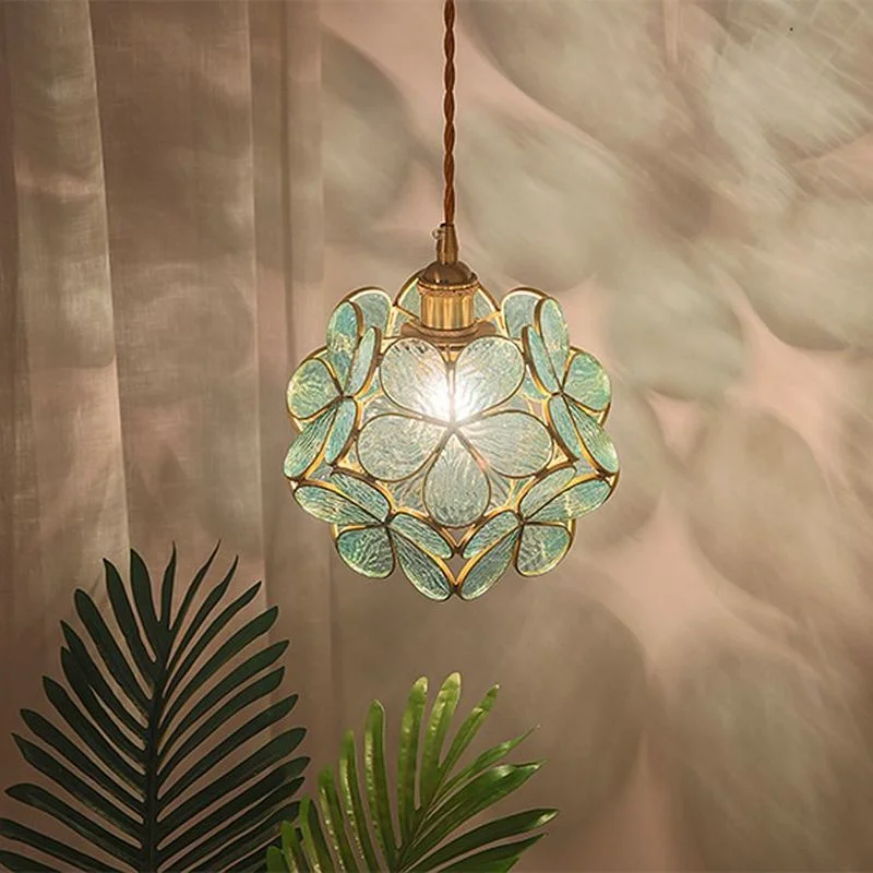 

Petal glass ceiling light chandelier porch corridor staircase cloakroom balcony entrance creative ceiling lamp hanging light