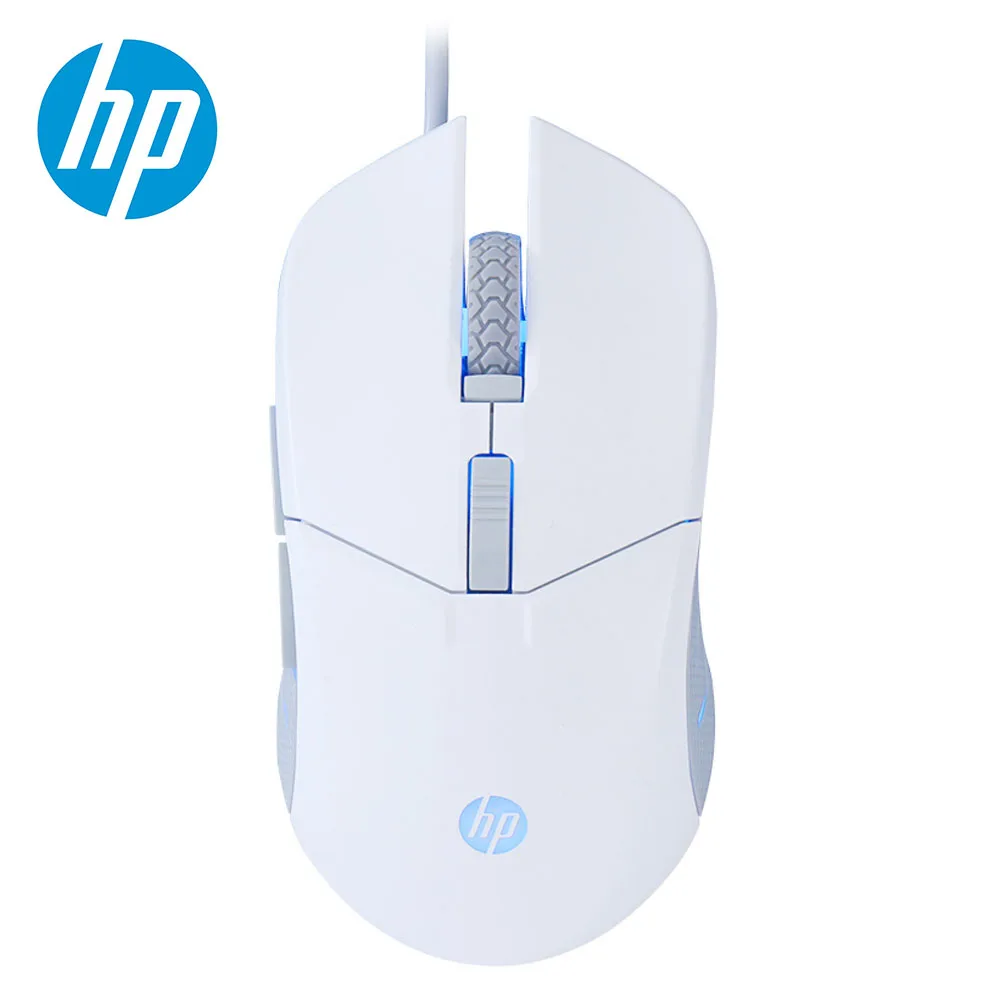 White silent Hp G260 RGB светодиодный светильник Проводная игровая мышь профессиональная эргономичная Макросъемка 5500 dpi Мышь для ПК компьютера ноутбука Бесшумная мышь - Цвет: White silent