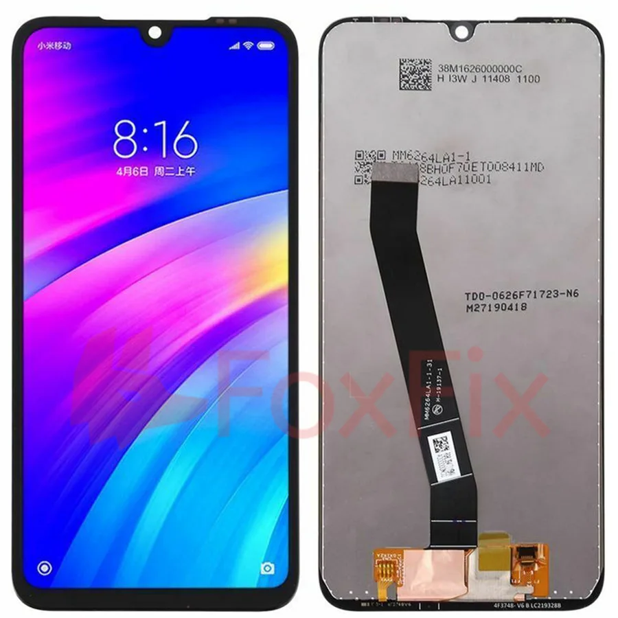 Для Xiaomi Redmi 7 ЖК-дисплей кодирующий преобразователь сенсорного экрана в сборе с рамкой для Snapdragon 632 Redmi 7 Замена ЖК-экрана