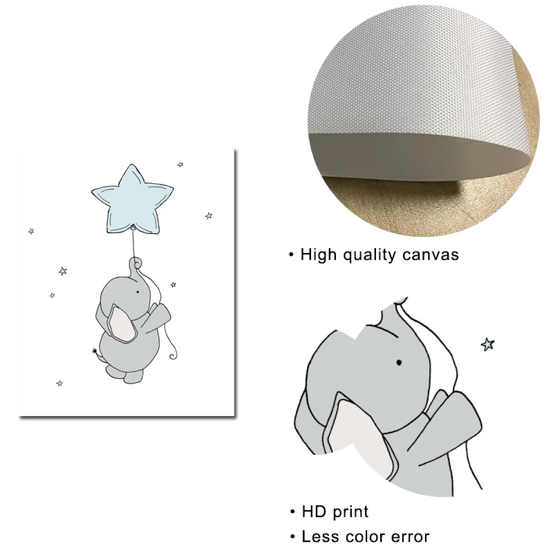 Детская настенная Картина на холсте для мальчиков Мультяшные плакаты и принты