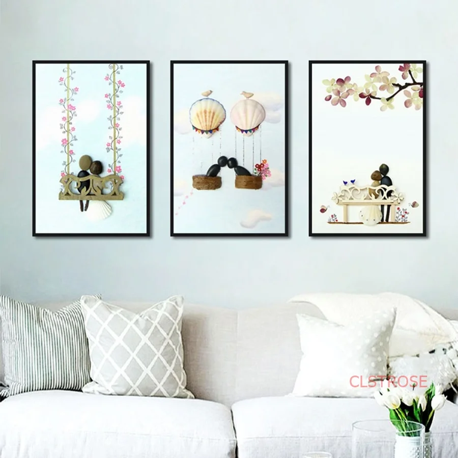 Скандинавские плакаты и печать минималистичный креативный камень любовь