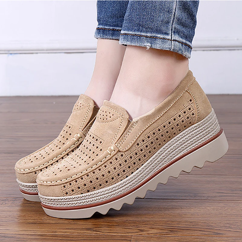 Женская обувь на плоской подошве Кроссовки платформе Слипоны Женские лоферы