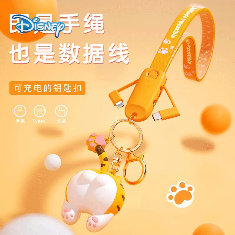 

Disney 3in1 Portable Data USB Cable Hand Strap Fast Charger Charging Cable For iPhone Android Huawei Universal Phone Data Lines