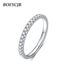 Обручальное кольцо BOEYCJR VVS1 с муассанитом 925 мм, цвет D под серебро 1,5 пробы, с национальным сертификатом, подарок для женщин