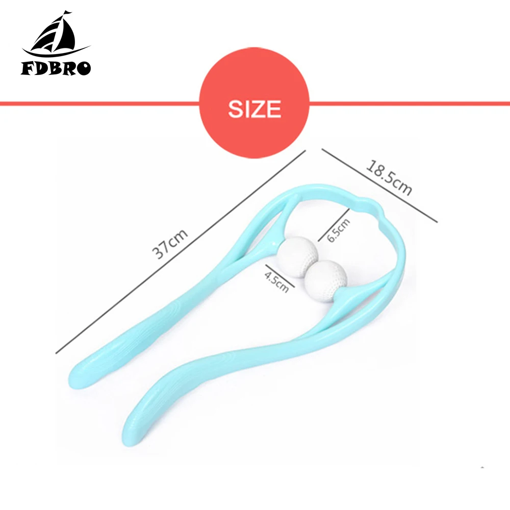 FDBRO массажер для шеи и плеч двойной триггер точка ролик самомассаж инструмент