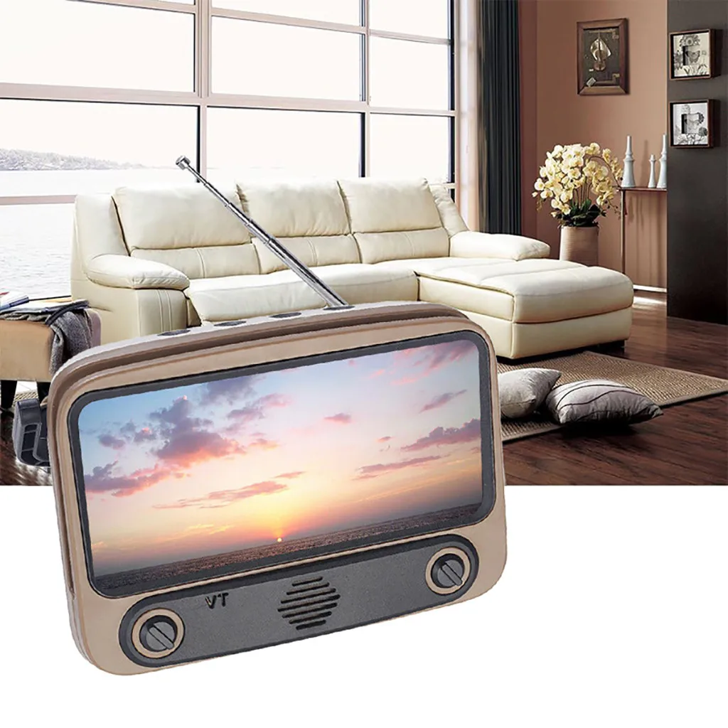 50 # Ретро ТВ Дизайн Мини Bluetooth динамик мобильный телефон подставка держатель usb