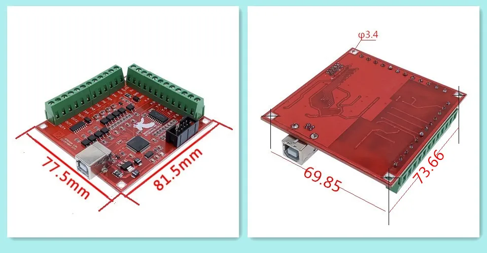 cnc, 1 * placa de fuga vermelha