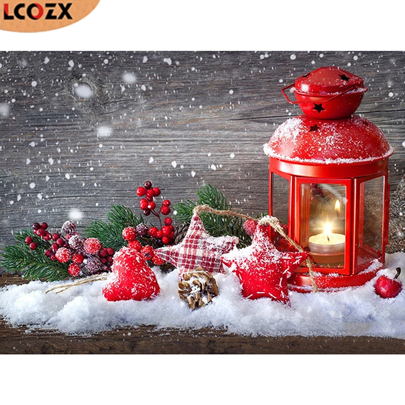 LCOZX 5D DIY ручной работы полный дрель алмазов картина &quotРождество&quot Набор для