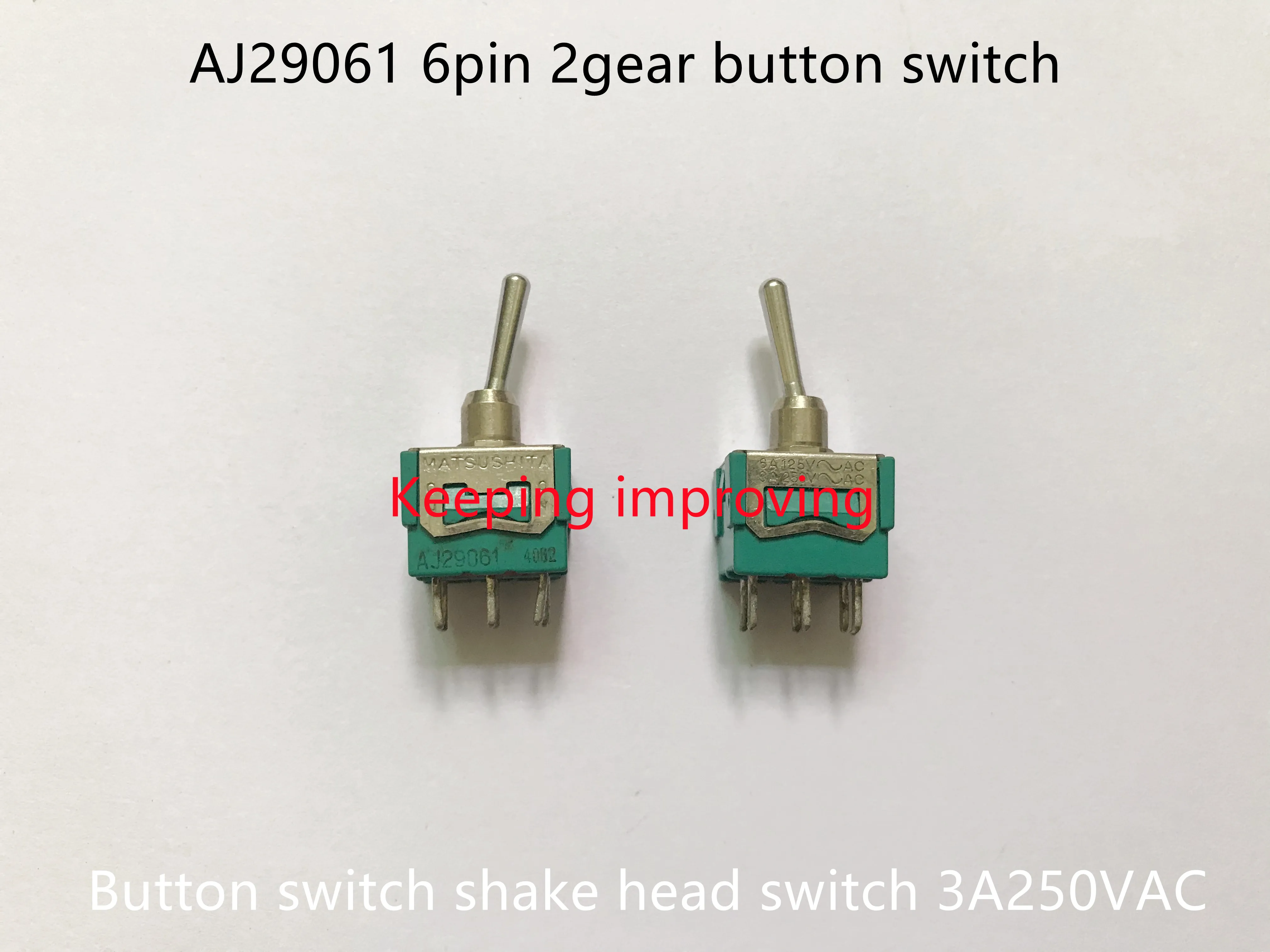 

Quality assurance AJ29061 6pin 2gear button switch shake head switch 3A250VAC