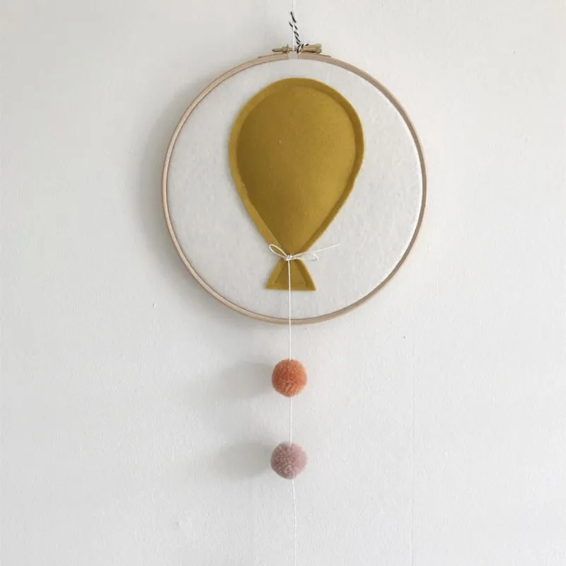 INS скандинавский фетровый шар перо сердце воздушный Настенный декор подвесной