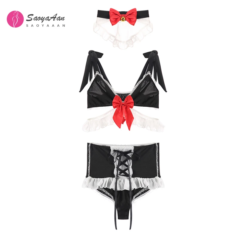 

Women Maid Cosplay French Apron Room Servant Lolita Costume Babydoll Dress Uniform Erotic Role Play Cute Live Show Sexy Lingerie