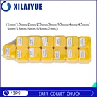 13 шт. цанговый патрон ER11 1-7 мм шпиндель с ЧПУ Цанга ER11 для гравировального станка с ЧПУ и фрезерного токарного станка и шпинделя