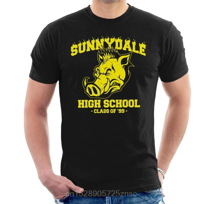 Camiseta Buffy напечатанная вдохновленная sunnyale средняя школа Мужская футболка masculina wo