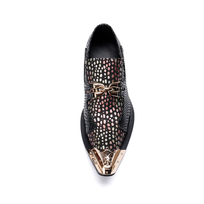 Мужская модная обувь для вечеринок с принтом в горошек удобные слипоны из