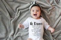 hi daddy mommy told me that you are awesome printing baby rompers baby boy girls romper long sleeve jumpsuit hot sale