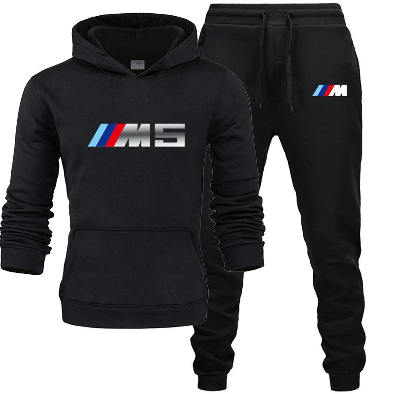 

2020New Brand Clothing Men's Pullovers Sweater Cotton Men Tracksuits Hoodie Two Pieces + Pants Sports Fall Winter Track suit