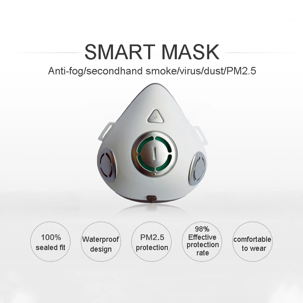 Respirator Smart Bicycle Breathing Valve PP Material Electric Mask Reusable Smoke OEM Electronic (For The General Public) | Безопасность