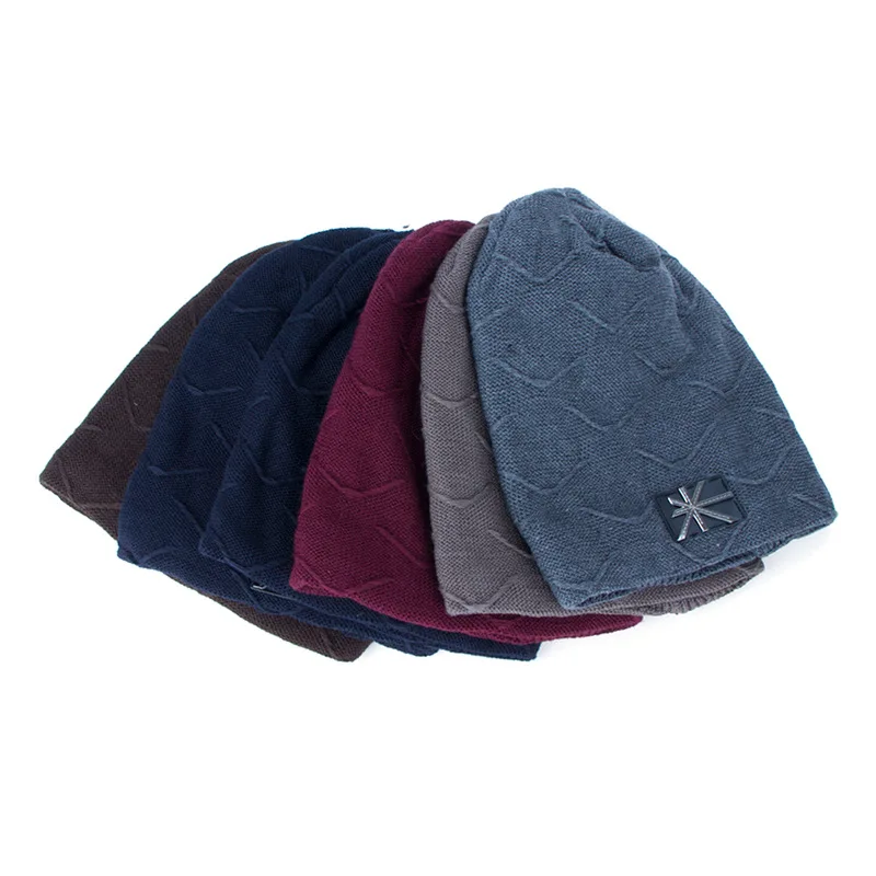 

New Korean Style Fleece-Lined Wool Hat Men's Sleeve Cap Outdoor Men's and Women's Union Flag Trendy Autumn and Winter Hat