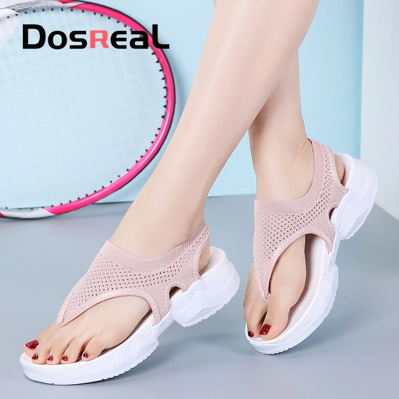 Dosreal женские босоножки 2020 женщин Вьетнамки Сезон лето Удобная повседневная обувь