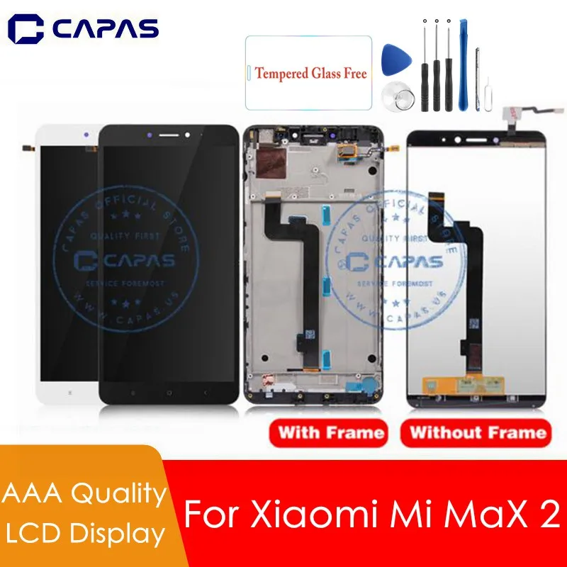 ЖК дисплей с дигитайзером и рамкой для Xiaomi Mi Max 2 сенсорный экран в сборе запасные