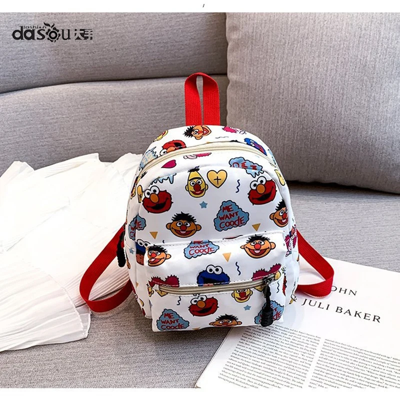 

New cartoon Sesame Street Canvas Backpack children's single shoulder girl's messenger bag Children's backpack