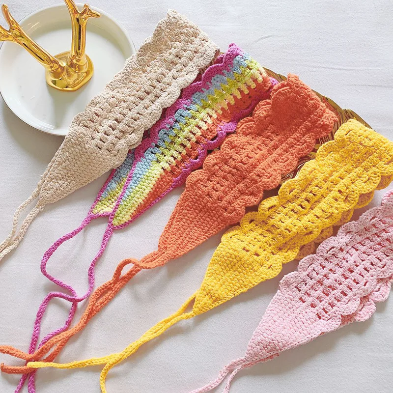 

Однотонные вязаные шерстяные теплые повязки на голову в Корейском стиле для девочек, эластичные повязки для волос, тюрбан, модные повязки н...