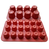2pcsset canneles moulds silicone cake mold 8 caivty18 cavity non stick baking tools french dessert tool