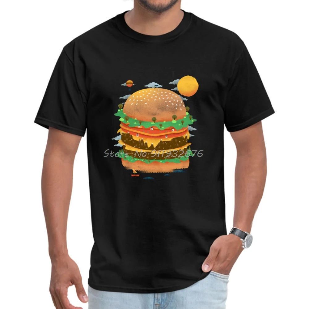 Мужские футболки с изображением пейзажа BURGERLAND хлопковые мужские Топы И Футболки