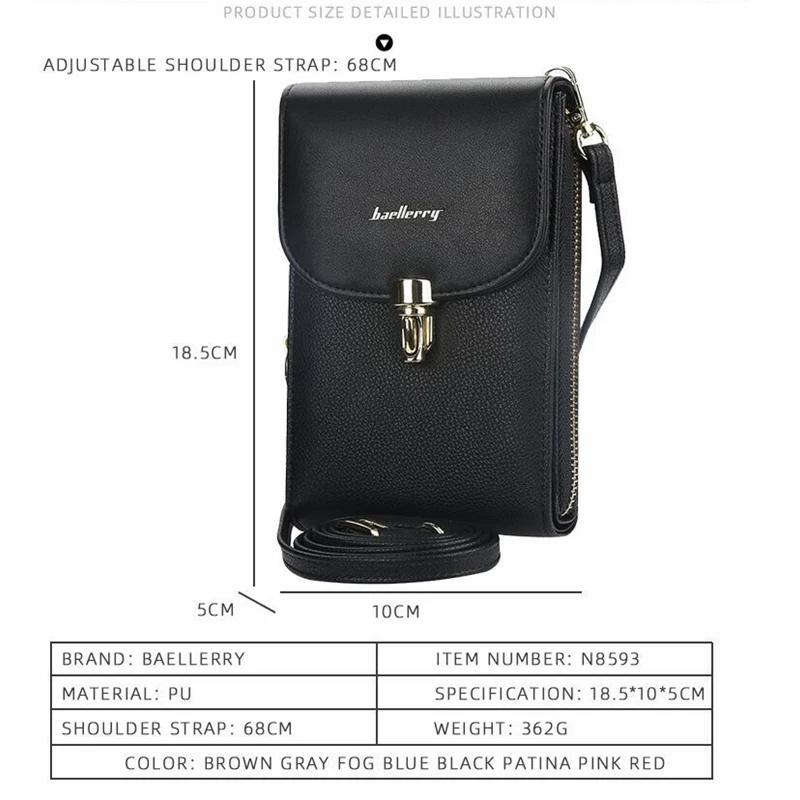 

Baellerry Mini Women Shoulder Bag Messenger Bag Female Bags Phone Pocket Women Bags Fashion Bags Crossbody Bags Female Wallet
