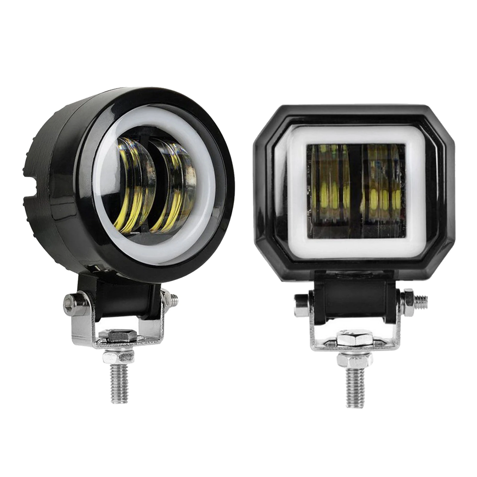 

Truck Car Motorcycle Angel LED Spotlights Headlight Work Light Super Bright